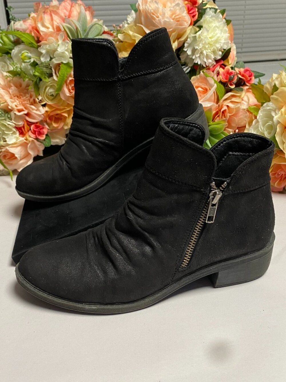 Baretraps Sam Block Heel Comfort Ankle Boots Dark Grey 7.5M